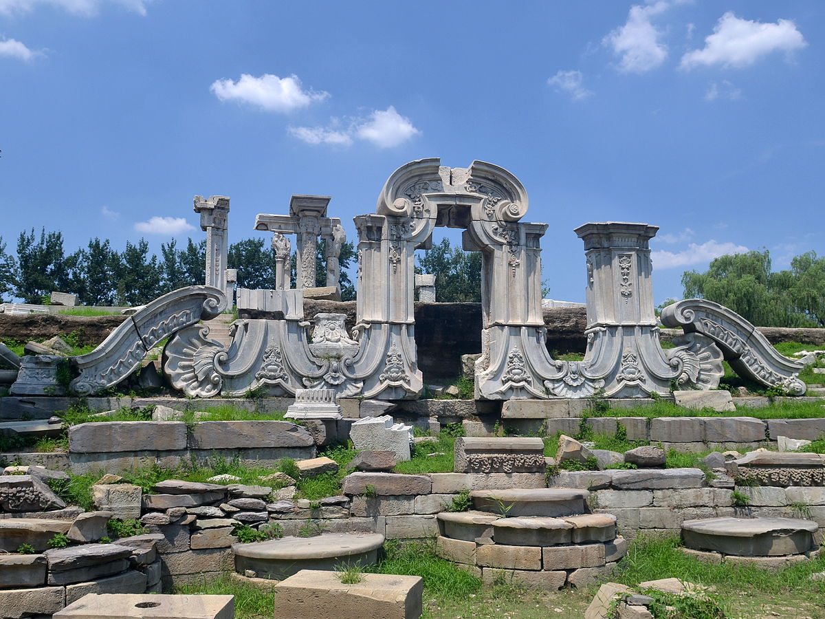 图 5 来自颐园新居，https://zh.wikipedia.org/wiki/File:Yuanmingyuan_Ruins_of_Dashuifa_20120715.JPG, 本文件采用知识共享署名-相同方式共享 3.0 未本地化版本许可协议授权。