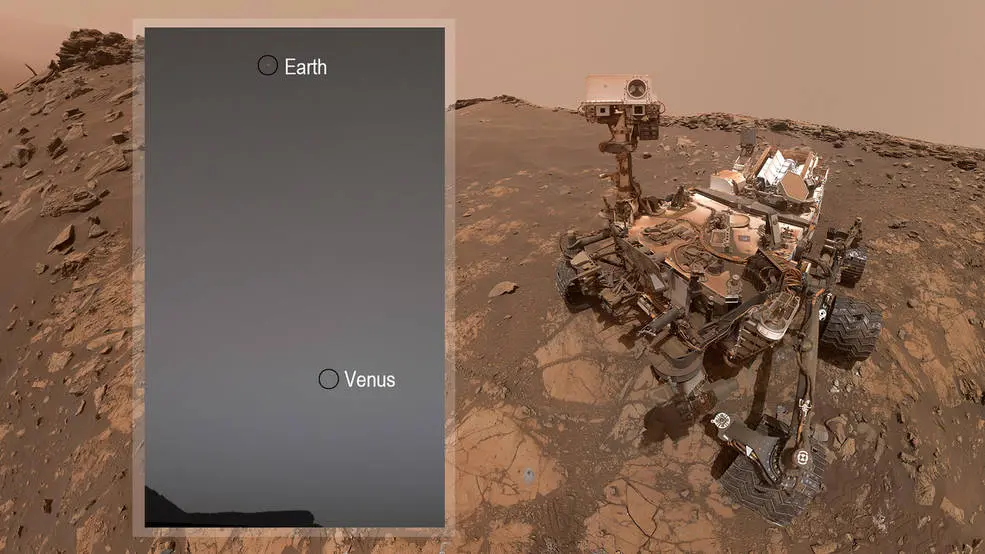 毅力号火星车拍摄的地球和金星同框照