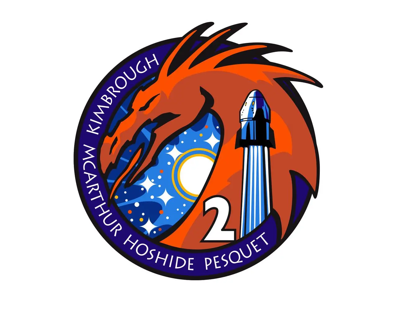 SpaceX载人龙飞船crew-2号任务徽章