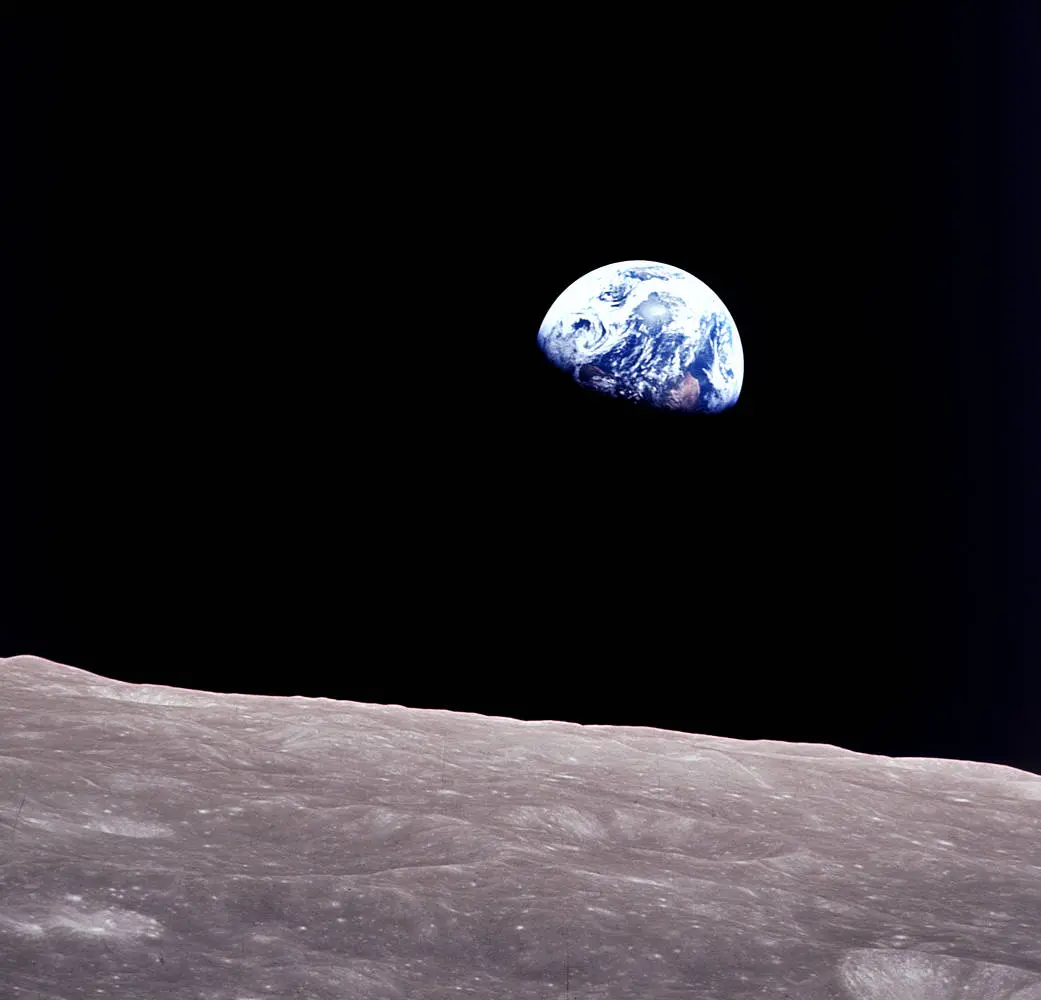 阿波罗8号任务中拍摄的地球
