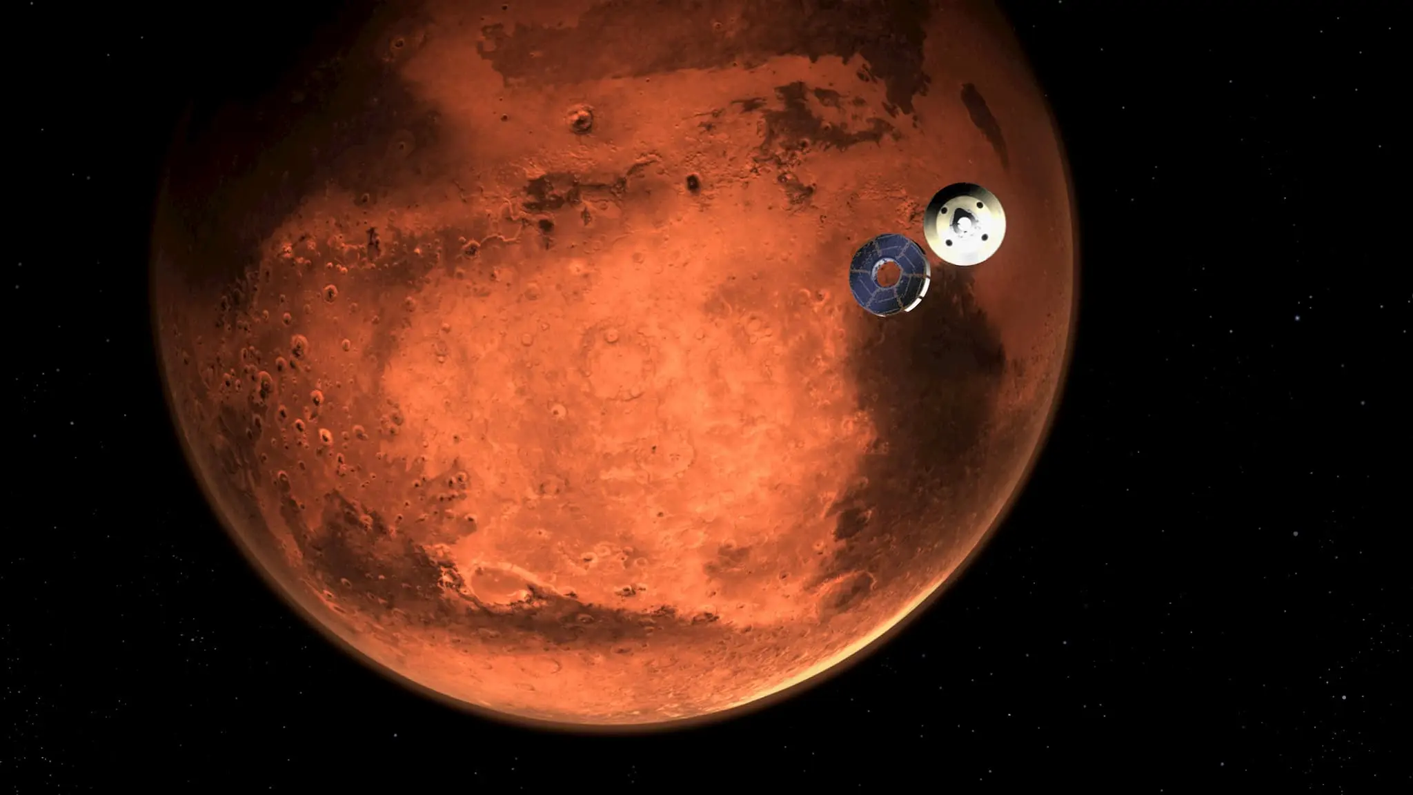 毅力号火星车登陆火星全过程想象图