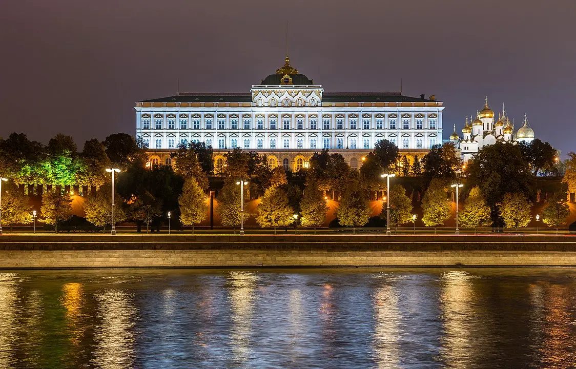 夜晚的俄罗斯大克里姆林宫