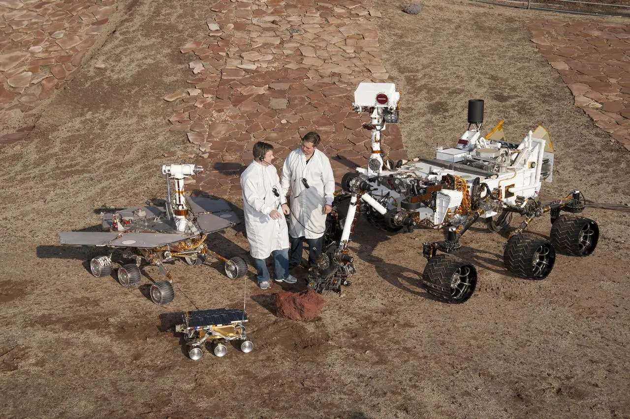 NASA三代火星车的体型对比