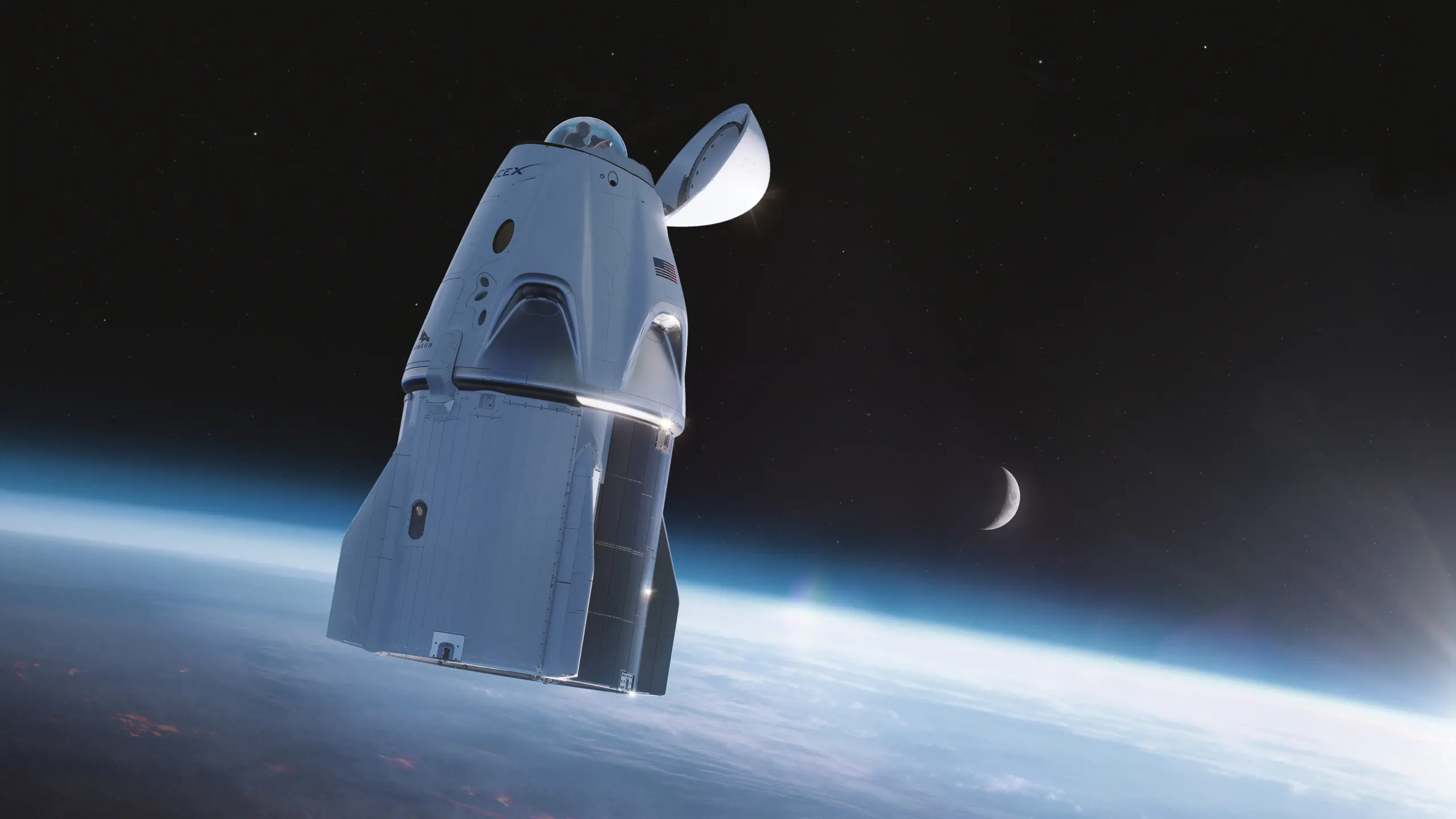 真正的太空旅行：SpaceX灵感4号任务即将启程，全景天窗太空三日游_荒原之梦
